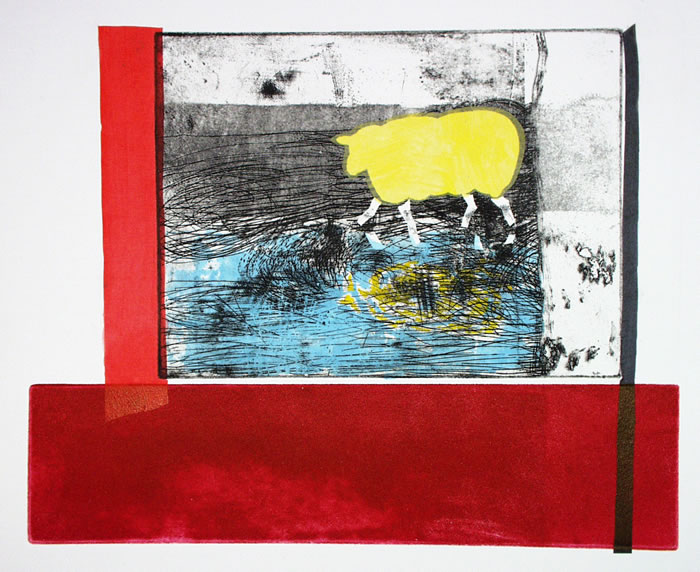 tav. II / cap. ll - monotipo, incisione calcografica e collage